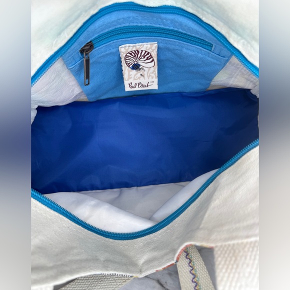 Sun N Sand Paul Brent Canvas Beach Tote – Shore Theme, Flip Flop Charm - Picture 5 of 8